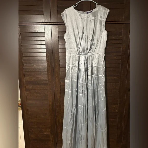 Ralph Lauren Purple Label Shimmering Silver Maxi Dress - Picture 2 of 3